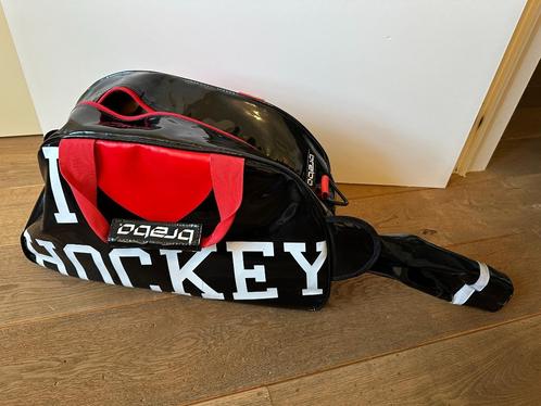 Hockeyzak zwart/rood "I love Hockey" (in perfecte staat), Sport en Fitness, Hockey, Zo goed als nieuw, Tas, Ophalen of Verzenden