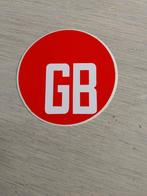Oude sticker van GB, Comme neuf, Enlèvement ou Envoi, Marque