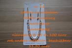 11. Juweelset : ketting en oorbellen , NIEUW , verzending in, Overige materialen, Met strass, Verzenden, Wit