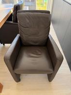 4 stoelen leder zwart - 2 met verstelbare rugleuning -wielen, Huis en Inrichting, Ophalen, Gebruikt, Zwart, Leer