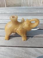 Éléphant support de lampe en albatre, Ophalen of Verzenden, Gebruikt
