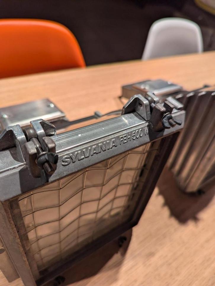 Stoere industriële lamp Sylvania FEH, Maison & Meubles, Lampes | Lampadaires, Utilisé, Enlèvement