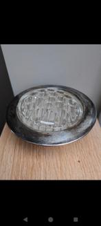 Glazen rozensteker met zilveren onderschaal, Huis en Inrichting, Ophalen, Zo goed als nieuw