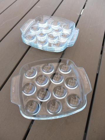 Assiettes à escargots, Enlèvement, Comme neuf, Verre, Récipient(s)