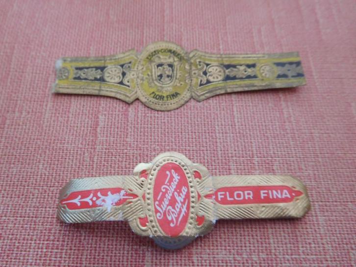 Ringen van fabrikant Flor Fina en onvolledige reeksen, Verzamelen, Rookartikelen, Aanstekers en Luciferdoosjes, Gebruikt, Sigarenbandjes