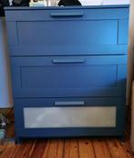 Commode bleue Ikea, Comme neuf, 3 ou 4 tiroirs, 25 à 50 cm, Autres matériaux