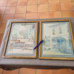 2 Aquarellen - Lommel Werkplaatsen - Villa des Fleurs, Antiek en Kunst, Ophalen of Verzenden
