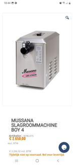 Mussana, slagroommachina, Ophalen, Gebruikt, Bakkerij en Slagerij