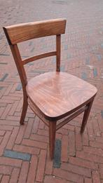 9 bistro cafe HUTTEN horeca partij stoelen + print in zit, Bruin, Ophalen of Verzenden, Zo goed als nieuw, Vijf, Zes of meer stoelen