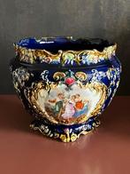 BLAUWE CACHEPOT, Antiek en Kunst, Antiek | Keramiek en Aardewerk, Ophalen