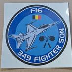 349 SQN F-16 Kleine Brogel Sticker, Verzamelen, Ophalen of Verzenden, Luchtmacht, Embleem of Badge