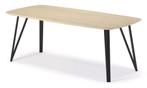 Eettafel lichte eik met zwart metalen poten 200x95cm, Huis en Inrichting, Tafels | Eettafels, Ophalen, Eikenhout, 50 tot 100 cm