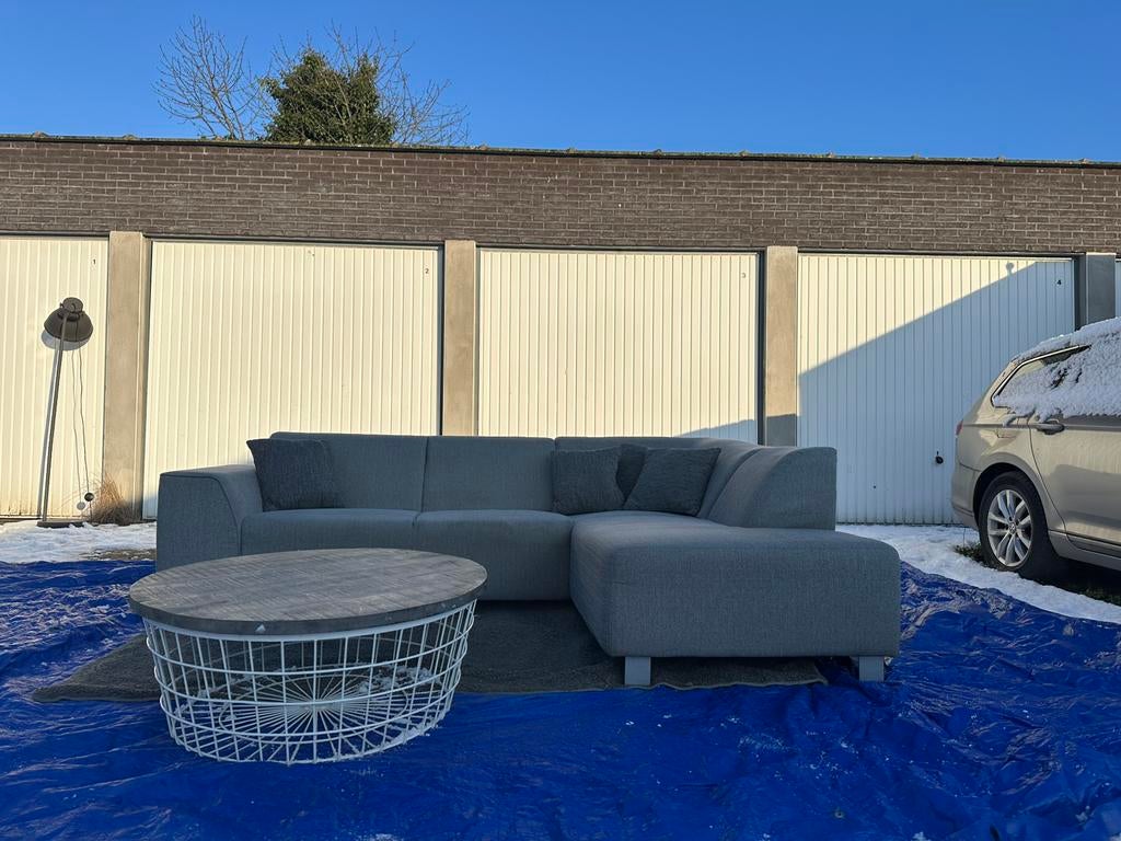 PRACHTIGE GRIJZE HOEKZETEL |  FREE DELIVERY | ‼️, Maison & Meubles, Canapés | Sofas & Chaises Longues, 250 à 300 cm, Enlèvement ou Envoi