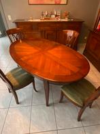 Tafel en vier stoelen in kerselaar, Huis en Inrichting, Ophalen, Zo goed als nieuw