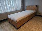 NIEUW Bed met elektrische lattenbodem en matras, Réglable, 90 cm, Modern, Bois