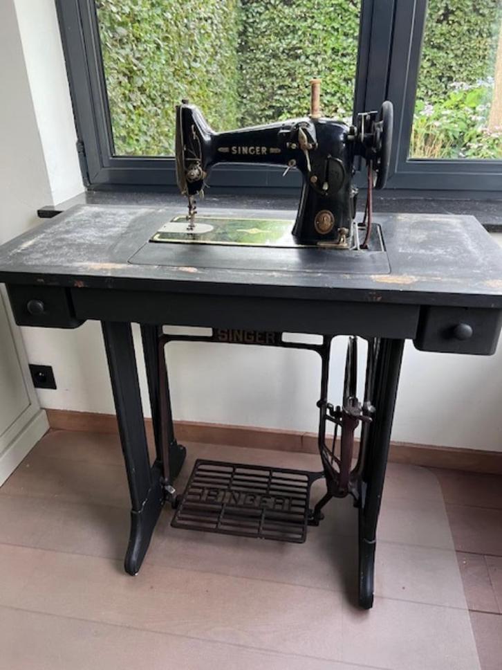 Antieke Singer naaimachine, Antiek en Kunst, Curiosa en Brocante, Ophalen