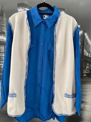 mooie blauwe blouse met cardigan - 40  beschikbaar voor biedingen