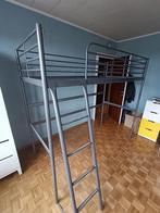 Metalen hoogslaper - Ikea Svarta, Huis en Inrichting, Slaapkamer | Bedden, Ophalen, 90 cm, Eenpersoons, Zo goed als nieuw