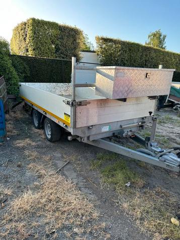 Dubbelasser geremd 3500kg 3 zijdig kipper Eduard, Auto diversen, Aanhangers en Bagagewagens, Ophalen, Zo goed als nieuw
