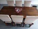 Eettafel + 6 stoelen, Ophalen, Gebruikt, Espagnol, 6 tot 8 stoelen