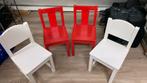 Kinderstoeltjes rood en wit, Ophalen, Gebruikt, Stoel(en)