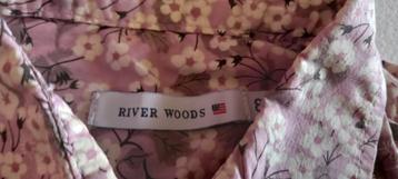 roze hemd met bloemen River Woods maat 128 beschikbaar voor biedingen