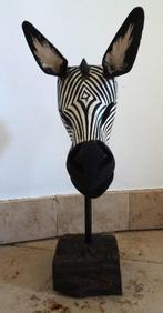 houten decoratieve zebra hoofd op statief, Comme neuf, Animal, Enlèvement ou Envoi