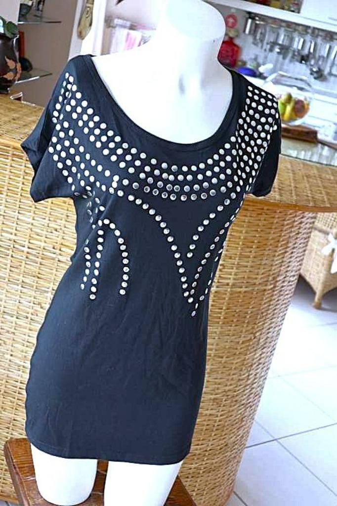leuk zwart wit bijzonder vintage T-shirt, Kleding | Dames, T-shirts, Gedragen, Maat 42/44 (L), Wit, Korte mouw, Ophalen of Verzenden