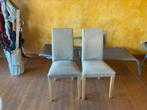 Houten gestofferde stoelen., Ophalen, Gebruikt