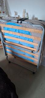 Lit pliant à lattes structure metal, Maison & Meubles, Enlèvement, 200 cm