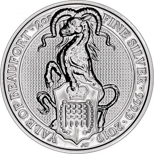 UK 2019 - 2 Oz Fine Silver (62.42 Gr) ‘Yale Of Beaufort’, Timbres & Monnaies, Métaux nobles & Lingots, Argent, Envoi