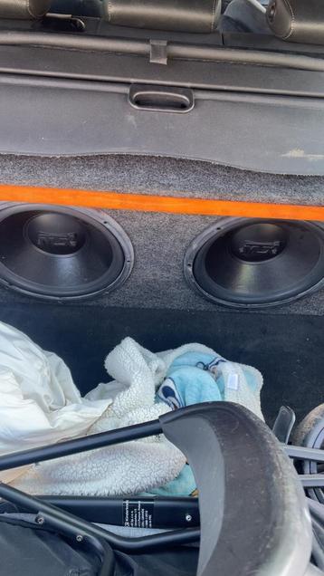 Subwoofer double mtx avec ampli kenwood, Musique & Instruments, Enlèvement, Comme neuf, 1000 watts ou plus, Sono