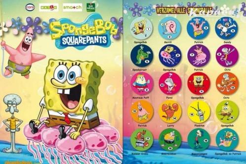 10 Stickers/Beeldjes/Kaarten Spongebob/Spongebob Cora, Verzamelen, Stickers, Zo goed als nieuw, Strip of Tekenfilm, Ophalen of Verzenden
