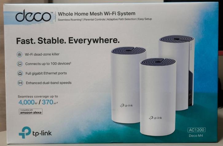 Wifi Mesh Deco M4 (3 pièces), Computers en Software, WiFi-versterkers, Zo goed als nieuw, Ophalen
