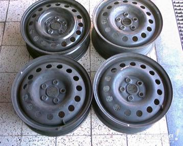 4 stalen velgen 14 inch, 15 inch, 16 inch, VW, seat, skoda beschikbaar voor biedingen