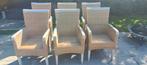 Teak en wicker stoelen, Ophalen, Zo goed als nieuw, Wicker