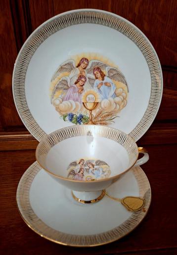 Duits porseleinen servies - Bord + kop + schotel - beschikbaar voor biedingen