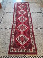 Rood vintage tapijt met geometrisch patroon, Tuin en Terras, Deurmatten, Gebruikt, Ophalen of Verzenden, Droogloopmat, Overige materialen