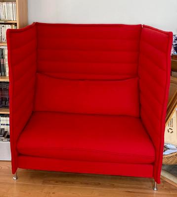 Sofa 2 places Vitra Alcove rouge 