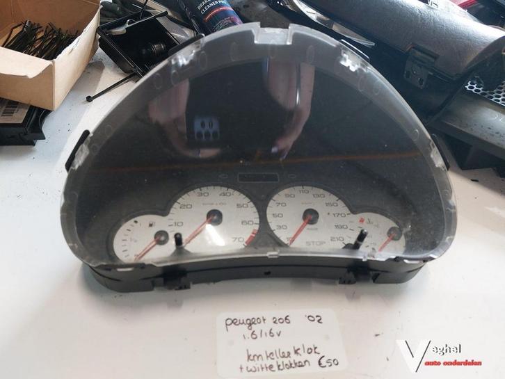 Peugeot 206 1.6/16v km tellerklok '02, Auto-onderdelen, Dashboard en Schakelaars, Gebruikt, Ophalen of Verzenden