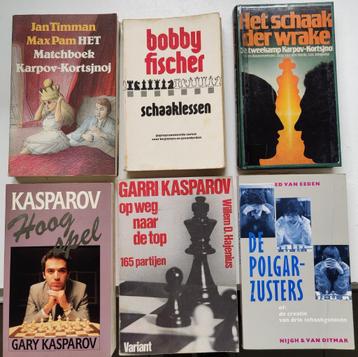 zes diverse schaakboeken beschikbaar voor biedingen