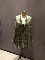 Mooie zijde bloes met top, maat 50, Ophalen of Verzenden, Gedragen, Beige, Blouse of Tuniek