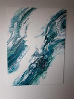 Abstract Modern Acryl canvas 90*120cm - blauw wit, Ophalen