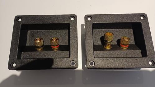 2x Luidspreker terminals vergulde aansluiting optie montage, Audio, Tv en Foto, Luidsprekerboxen, Nieuw, Front, Rear of Stereo speakers