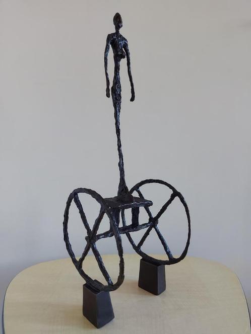 Bronzen Beeld Chariot Alberto Giacometti Gesigneerd Nummer, Antiquités & Art, Art | Sculptures & Bois, Enlèvement ou Envoi