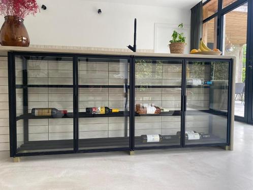 wijnkast smeedijzer, Huis en Inrichting, Woonaccessoires | Wijnrekken, Nieuw, 75 cm of meer, Metaal, 25 flessen of meer, Ophalen