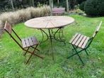 opklapbare tuinstoelen(3 st.) + tafel, Tuin en Terras, Ophalen, Gebruikt