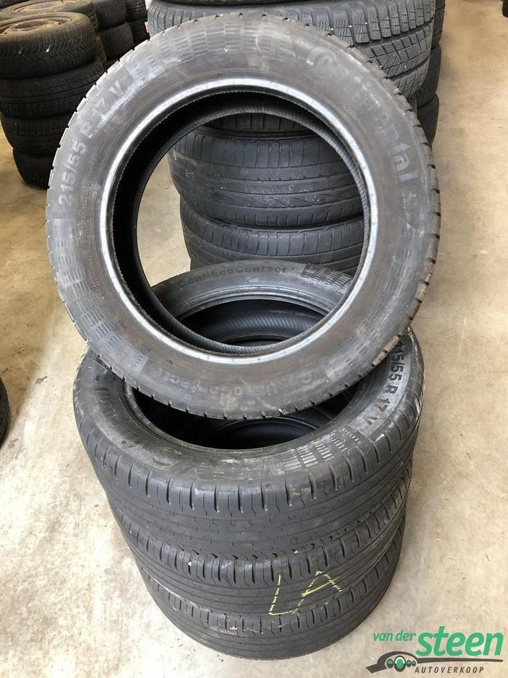 4 x 215-55-17 94V Continental EcoContact 5 - Prijs per 4 Zom, Auto-onderdelen, Banden en Velgen, Band(en), Zomerbanden, 17 inch