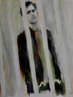 Schilderij ‘groen’ lbgtq tralies- Olieverf op doek, Antiek en Kunst, Kunst | Schilderijen | Modern, Ophalen