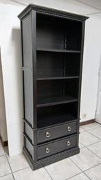Boekenkastplanken met 2 laden zwart, Huis en Inrichting, Kasten | Roldeurkasten en Archiefkasten, Ophalen, Gebruikt